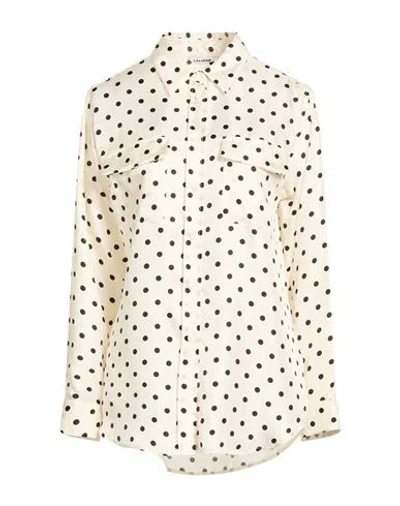 Caliban Woman Shirt Cream Size 14 Silk In White