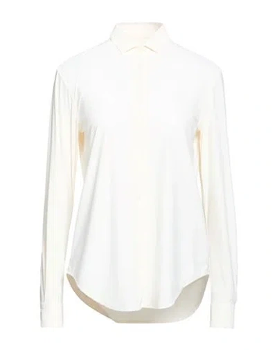 Caliban Woman Shirt Cream Size 4 Polyamide, Elastane In White