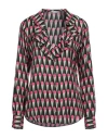 Caliban Woman Shirt Dark Green Size 6 Viscose In Green