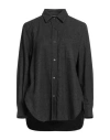 Caliban Woman Shirt Grey Size 14 Cotton In Grey