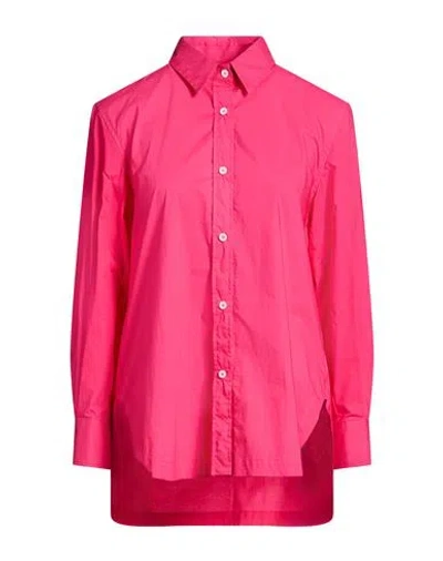 Caliban Woman Shirt Magenta Size 4 Cotton, Elastane In Pink