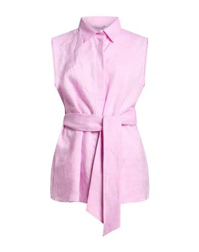 Caliban Woman Shirt Pink Size 12 Linen