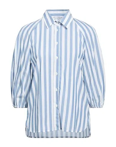 Caliban Woman Shirt Slate Blue Size 4 Cotton