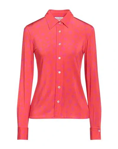 Caliban Woman Shirt Tomato Red Size 12 Viscose, Elastane