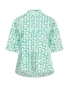Caliban Woman Shirt White Size 6 Cotton, Elastane In White