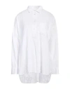 Caliban Woman Top White Size 10 Cotton, Elastane In White