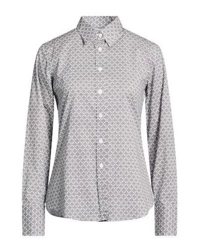 Caliban Woman Shirt White Size 4 Cotton, Elastane