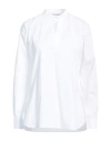 Caliban Woman Top White Size 4 Cotton, Polyamide, Elastane