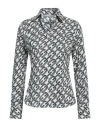 Caliban Woman Shirt White Size 8 Cotton, Elastane In White