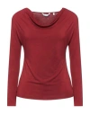 Caliban Woman T-shirt Burgundy Size 4 Viscose, Elastane In Red