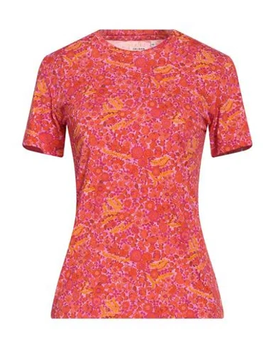 Caliban Woman T-shirt Fuchsia Size 14 Polyamide, Elastane In Pink