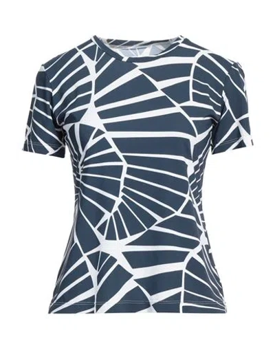 Caliban Woman T-shirt Midnight Blue Size 14 Polyamide, Elastane