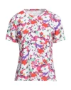 Caliban Woman T-shirt White Size 12 Polyamide, Elastane