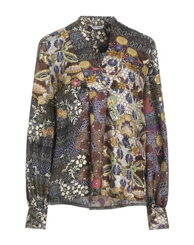 Caliban Woman Top Black Size 10 Silk