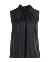 Caliban Woman Top Black Size 6 Silk In Black