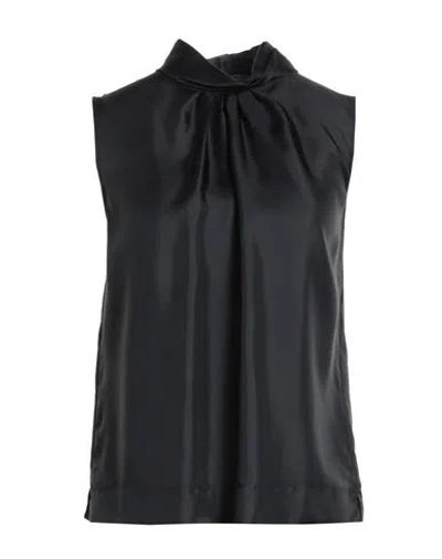Caliban Woman Top Black Size 6 Silk
