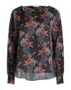 Caliban Woman Top Black Size 6 Viscose, Silk, Elastane In Black