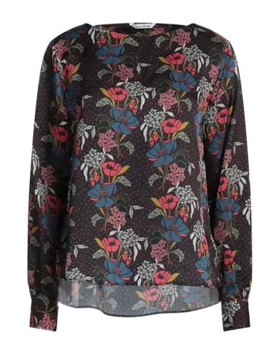 Caliban Woman Top Black Size 6 Viscose, Silk, Elastane