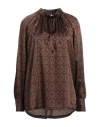 Caliban Woman Top Brown Size 4 Polyamide, Silk, Elastane In Brown