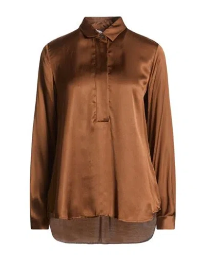 Caliban Woman Top Brown Size 8 Viscose