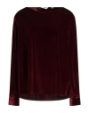 Caliban Woman Top Burgundy Size 16 Polyester, Elastane In Red