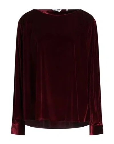 Caliban Woman Top Burgundy Size 16 Polyester, Elastane In Red