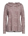 Caliban Woman Top Chocolate Brown Size 6 Cotton, Elastane In Brown