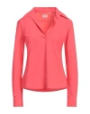 Caliban Woman Polo Shirt Coral Size 10 Polyamide, Elastane In Red