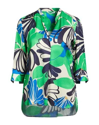 Caliban Woman Top Green Size 6 Viscose In Multi