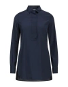 Caliban Woman Top Midnight Blue Size 4 Silk, Elastane