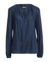 Caliban Woman Top Navy Size 6 Viscose In Navy