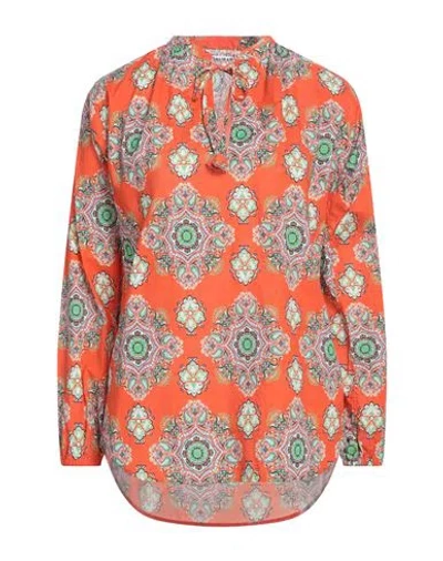 Caliban Woman Top Orange Size 6 Cotton