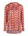 Caliban Woman Blouse Orange Size 12 Viscose In Orange