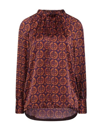 Caliban Woman Top Purple Size 6 Polyamide, Silk, Elastane
