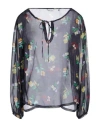Caliban Woman Blouse Purple Size 6 Silk In Purple