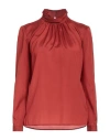 Caliban Woman Top Rust Size 2 Acetate, Polyester In Red