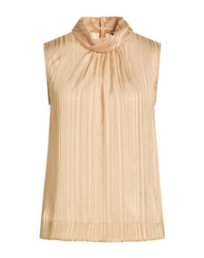 Caliban Woman Top Sand Size 10 Polyester, Metallic Polyester In Brown