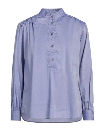 Caliban Woman Top Slate Blue Size 4 Cotton
