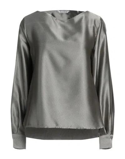 Caliban Woman Blouse Dove Grey Size 14 Polyester