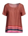 Caliban Woman Top Tomato Red Size 10 Viscose In Tomato Red