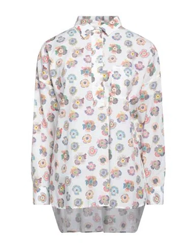 Caliban Woman Top White Size 10 Cotton