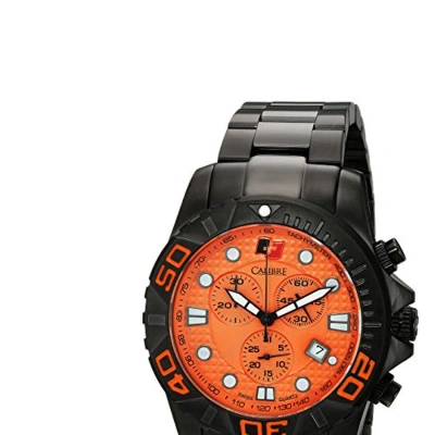 Calibre Akron Orange Dial Chronograph Men's Watch Sc-5a2-13-079.10 In Black