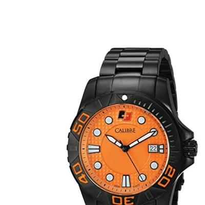 Calibre Akron Orange Dial Men's Watch Sc-5a1-13-079 In Black