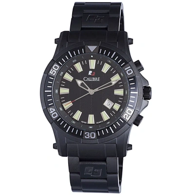 Calibre Hawk Date Black Dial Black Pvd Stainless Steel Men's Watch Sc-5h1-13-007