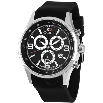 Calibre Mauler Grey Dial Chronograph Black Rubber Men's Watch Sc-4m1-04-007