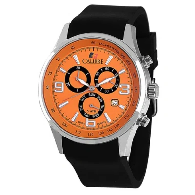 Pre-owned Calibre Men's Sc-4m1-04-079 Mauler Chrono Luminous Black Silicone Watch