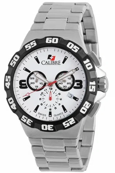 Pre-owned Calibre Men's Sc-5l2-04-001 Lancer Chronograph Luminous Stainless Steel Watch