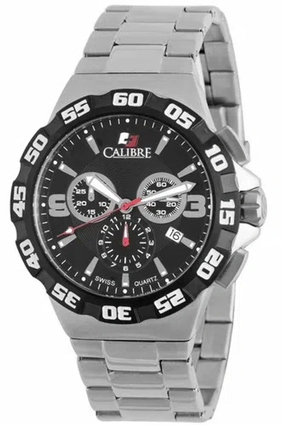 Pre-owned Calibre Men's Sc-5l2-04-007 Lancer Chronograph Luminous Stainless Steel Watch