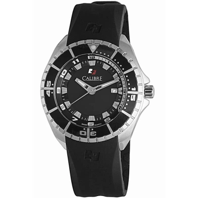 Calibre Sea Knight Black Dial Black Rubber Strap Men's Watch Sc-4s2-04-001-7