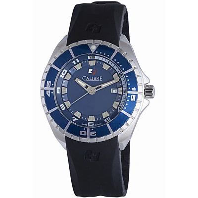 Calibre Sea Knight Blue Dial Black Rubber Strap Men's Watch Sc-4s2-04-001-3